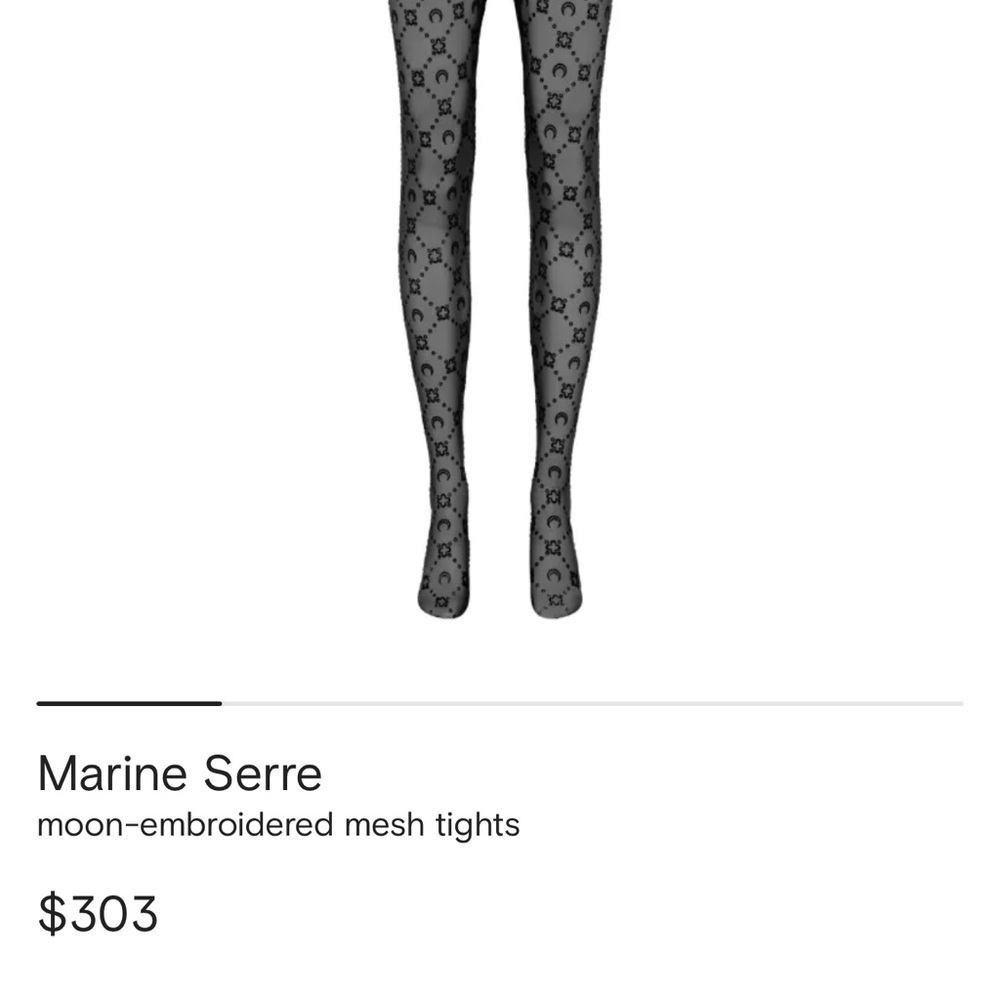 Marine Serre Black Moon Mesh Tights and Top - Picture 5 of 5